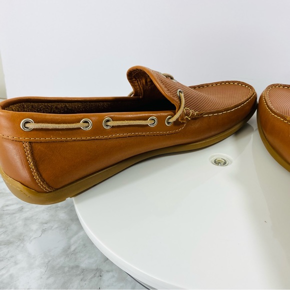 Sandrino Driving Loafers Mens 10.5D Rust Tan Leather Spain Penny Slip On Comfort - Picture 6 of 9